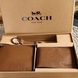 Coach Men's Compact ID Wallet Gift Set